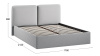 Кровать с ПМ «Токио» (с подъемным механизмом) Экомех BravoASH Lite Grey