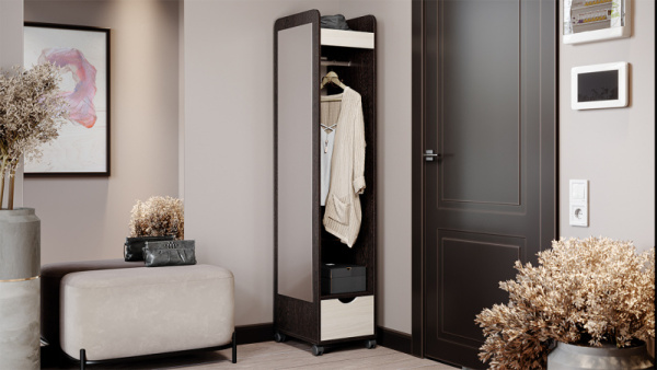 Вешалка комбинированная «Лайт» Венге Цаво/Дуб Гарден