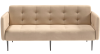 Монако диван-кровать прямой с подлокотниками, трехместный, велюр бежевый Velutto 04