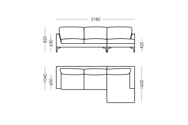 Диван угловой BERGAMO