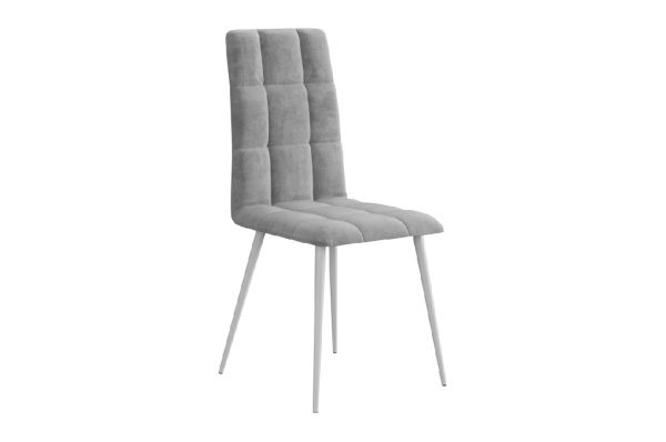 Стул Турин 2 Т1 пепельный (велюр)/белый