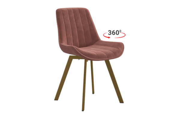 Стул Лари Т2П вереск (велюр)/золото