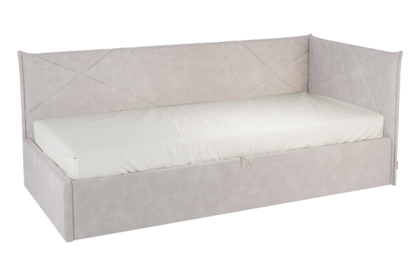 Кровать с подъемным механизмом Квест (Тахта) 90х200 см галька (велюр)