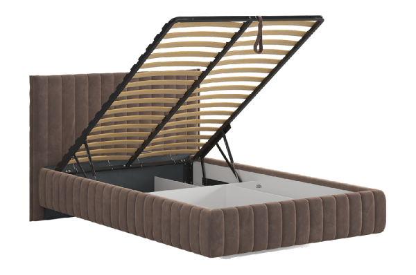 Каркас кровати Твикс 120х200 см латте (велюр)