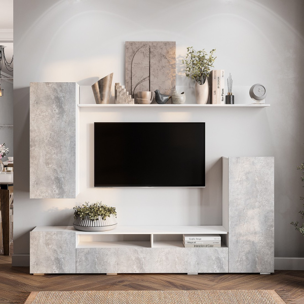 Гостиная Диаманд Цемент Светлый