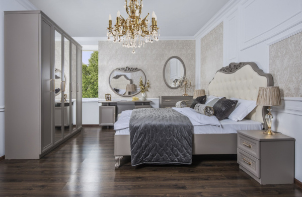 Спальня Мокко 4-ств серый