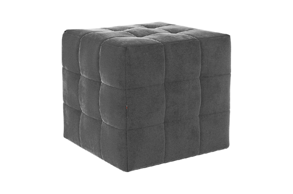 Пуф Рубик 2 графит (велюр)