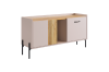 Гостиная "Доминика К2" (2380х350х920) кашемир/дуб крафт золотой