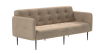Монако диван-кровать прямой с подлокотниками, трехместный, бархат бежевый 5