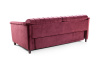 Амстердам диван-кровать трехместный прямой, велюр красный