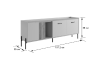 Гостиная "Доминика К1" (1572х350х2060) кашемир/дуб крафт золотой
