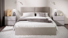 Кровать без ПМ «Глосс» Тип 1 (без подъемного механизма) Велюр Мокко светлый