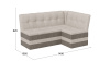 Скамья угловая «Оскар» исп. 2 Микровелюр Wellmart Dark Beige, Latte