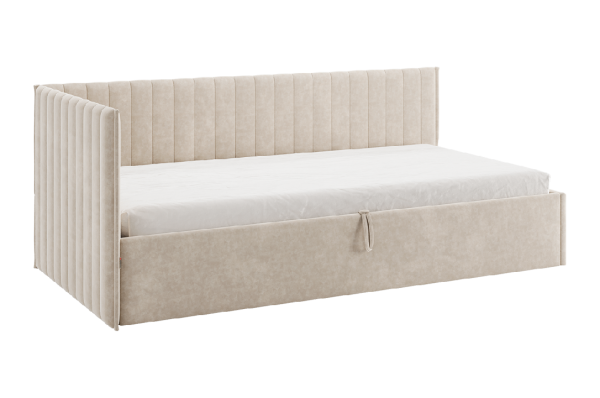 Кровать с подъемным механизмом Твикс (Тахта) 90х200 см капучино (велюр)