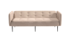 Монако диван-кровать прямой с подлокотниками, трехместный, велюр бежевый Velutto 06