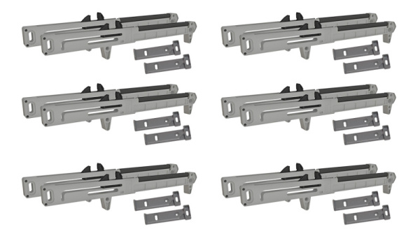 Набор из 6-ти доводчиков Металл