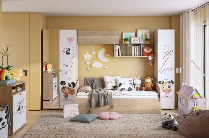 Комплект детской мебели Панда К3 (4130х1035х2100)